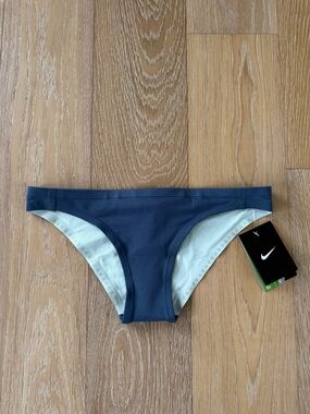 Nike Women’s Performance Blue Bikini Brief Bottoms No-Slip Grip Bonding Size S